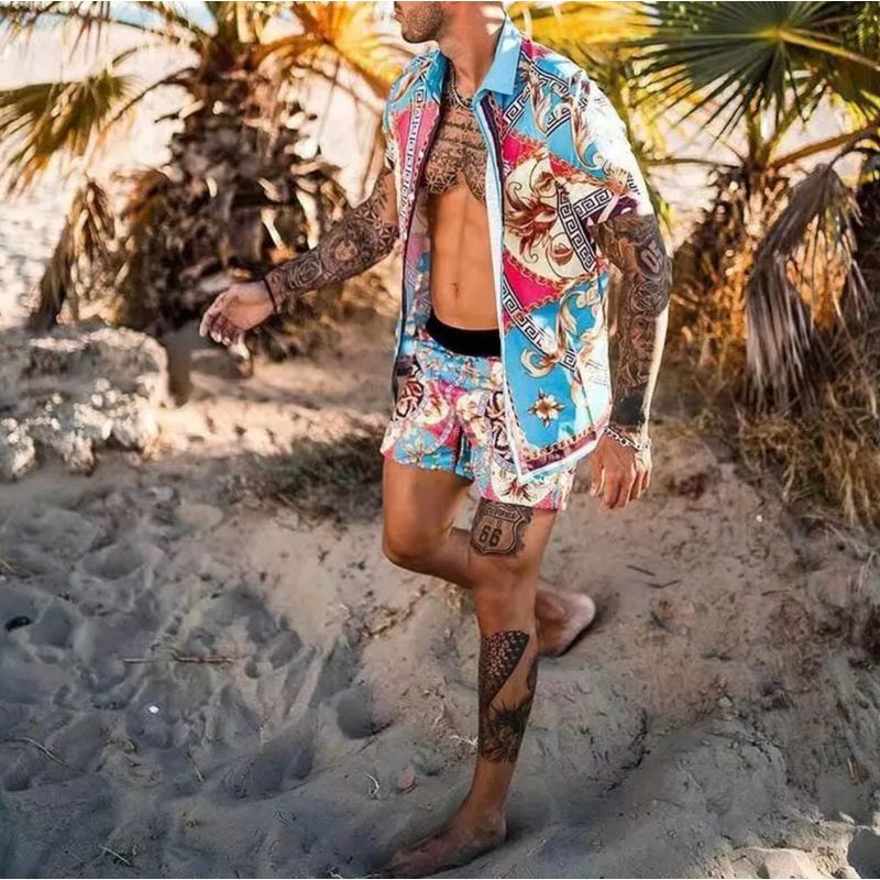 GENERICO - Camisa Y Short Playero Conjunto Playero