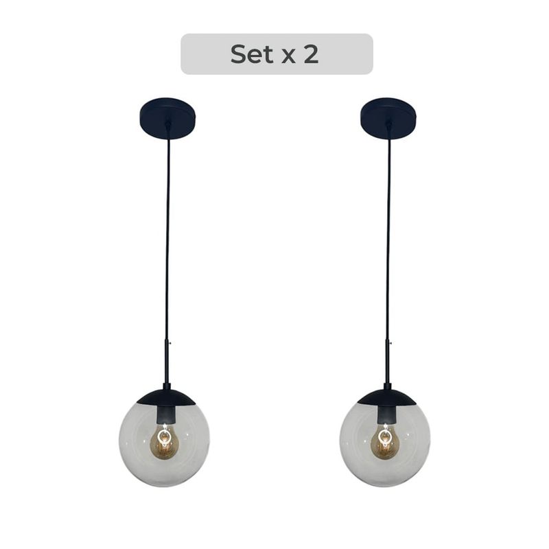 GENERICO - Set x2 Lámpara Clásica colgante con Diseño de Bomba Flotante