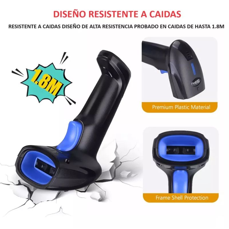 GENERICO - Lector Inalámbrico De Códigos De Barras Portátil 1100lw