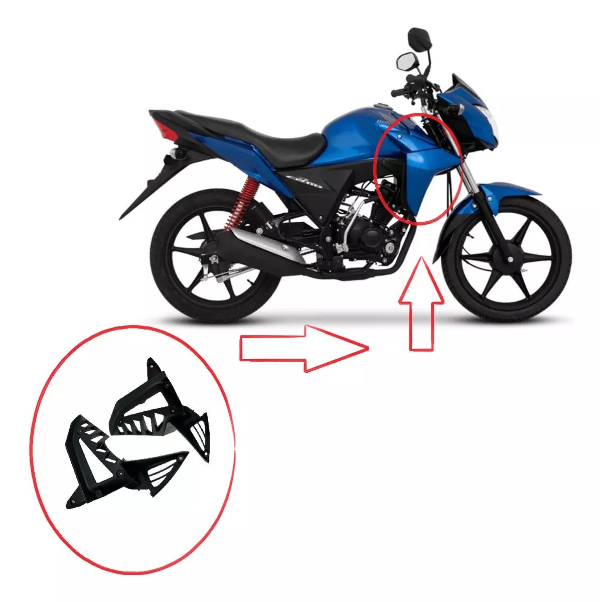 GENERICO - Tapas Laterales Internas Tanque Gasolina Honda Cb110 Cb 110