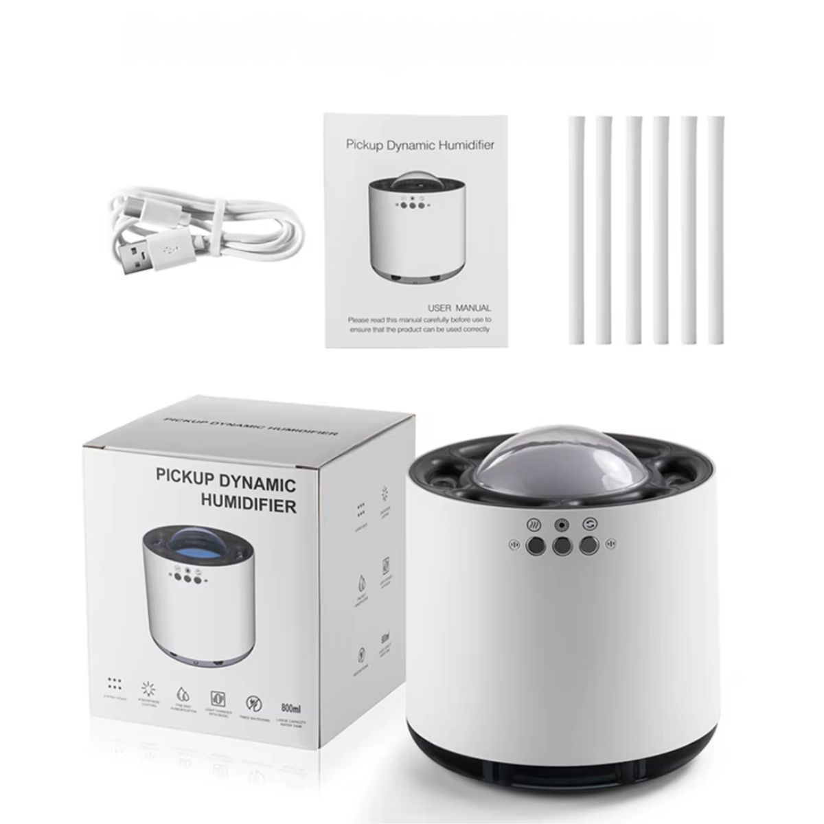 GENERICO - Humidificador Audio rítmico 800ml dinámico 6 Boquillas