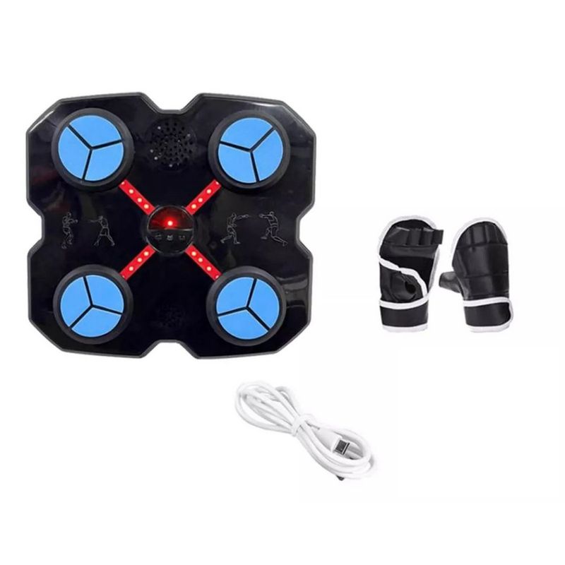 DAYOSHOP - Máquina Boxeo Inteligente Luces Inteligente Sonido + Guantes