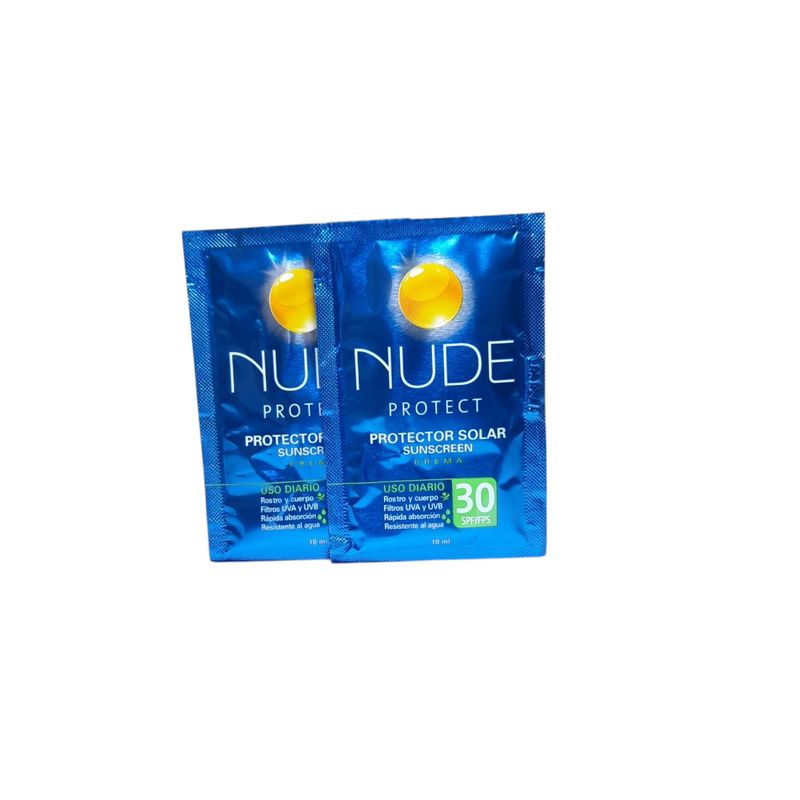 NUDE - Sachet protector solar nude 30 spf