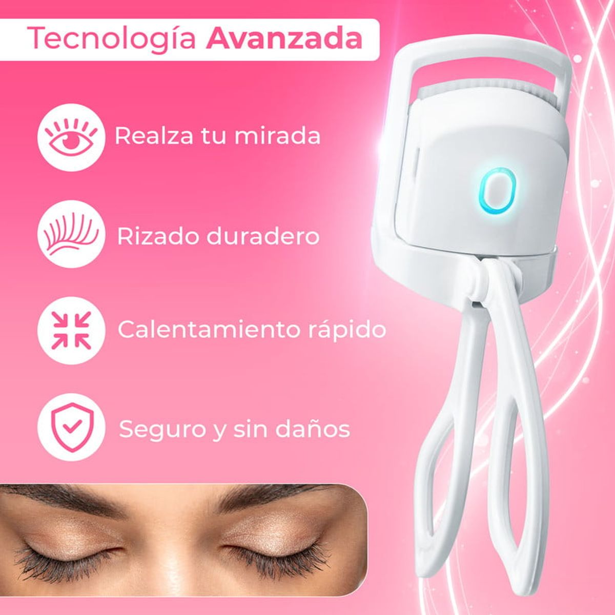 STYLE STARS - Encrespador de Pestañas Eléctrico USB para Rizado Duradero