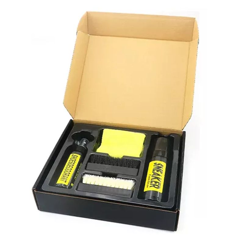 GENERICO - Kit Limpieza Zapatos Tenis Gamuza Cepillos Shampoo Multiusos