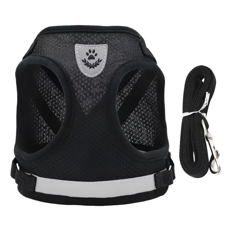 KIDSHOP - Correa De Pecho Mascotas Arnes Seguridad XS Negro