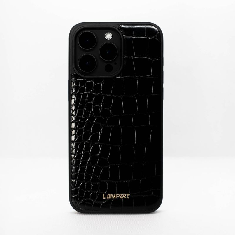 GENERICO - Ultra Safe Case Crocodile Black para iPhone 15 Plus con MagSafe