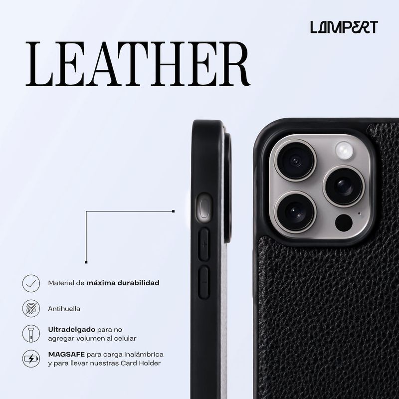 GENERICO - Ultra Safe Case Crocodile Black para iPhone 15 Pro Max con MagSafe