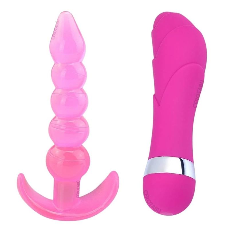 GENERICO - Kit Juguete Sexual Plug Dilatador Anl + Vibrador Tipo Bala