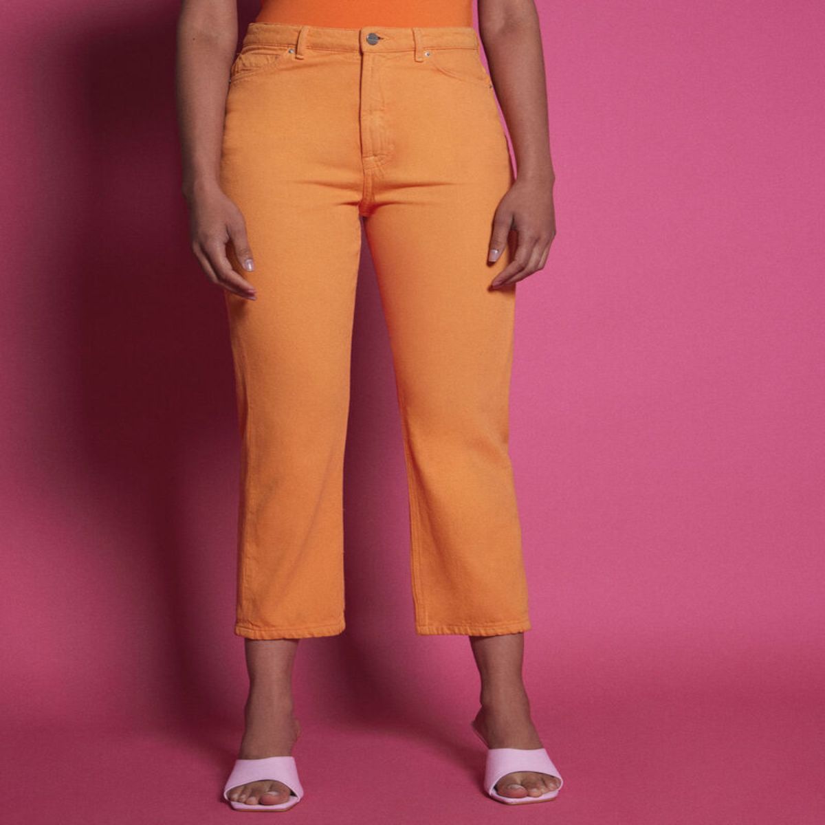 SEVEN SEVEN - Jean Para Mujer Straight Color Naranja Marca Seven Seven #28160740