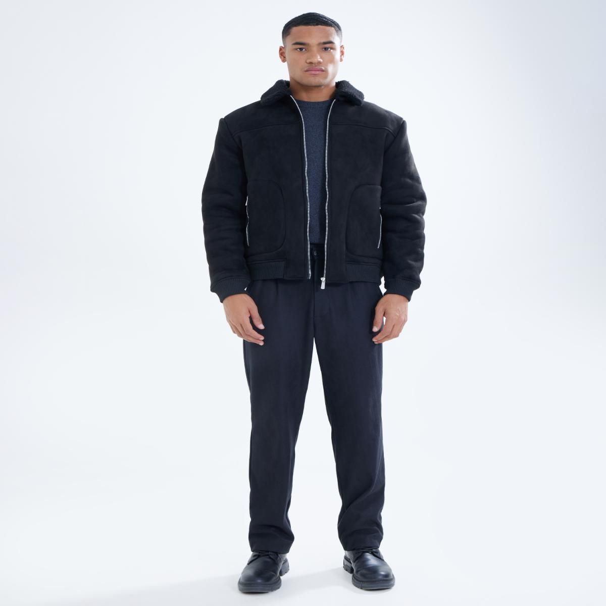 SEVEN SEVEN - Chaqueta Para Hombre Shearling Color Negro Marca Seven Seven #45080414