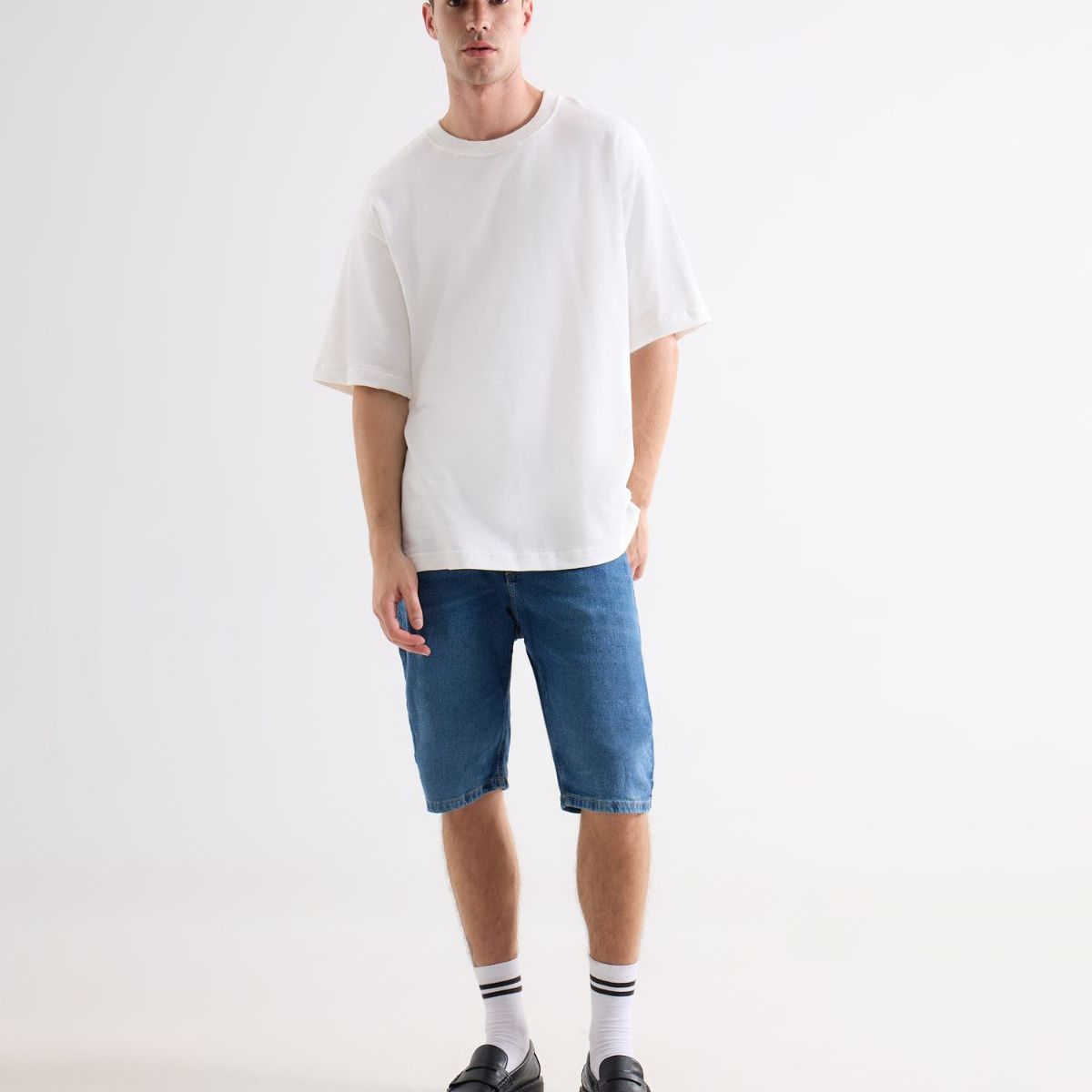 SEVEN SEVEN - Bermuda Para Hombre Slim Color Azul Medio Marca Seven Seven #45100667