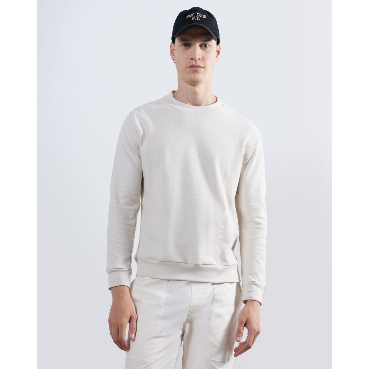 SEVEN SEVEN - Buzo Para Hombre Cuello Redondo Color Beige Marca Seven Seven #45060665