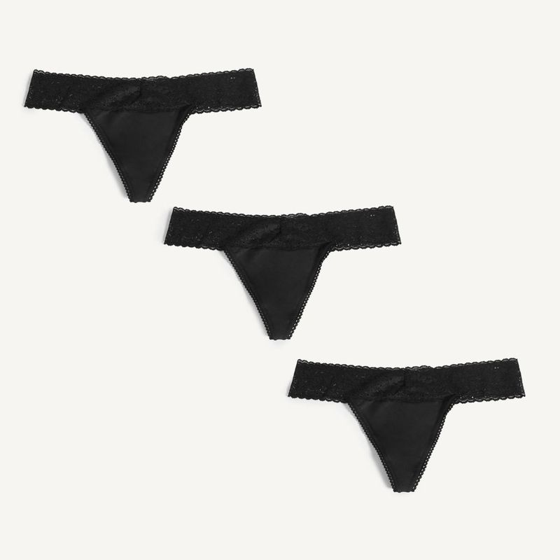 SEVEN SEVEN - Panty Para Mujer Tanga Color Negro Marca Seven Seven #28800064
