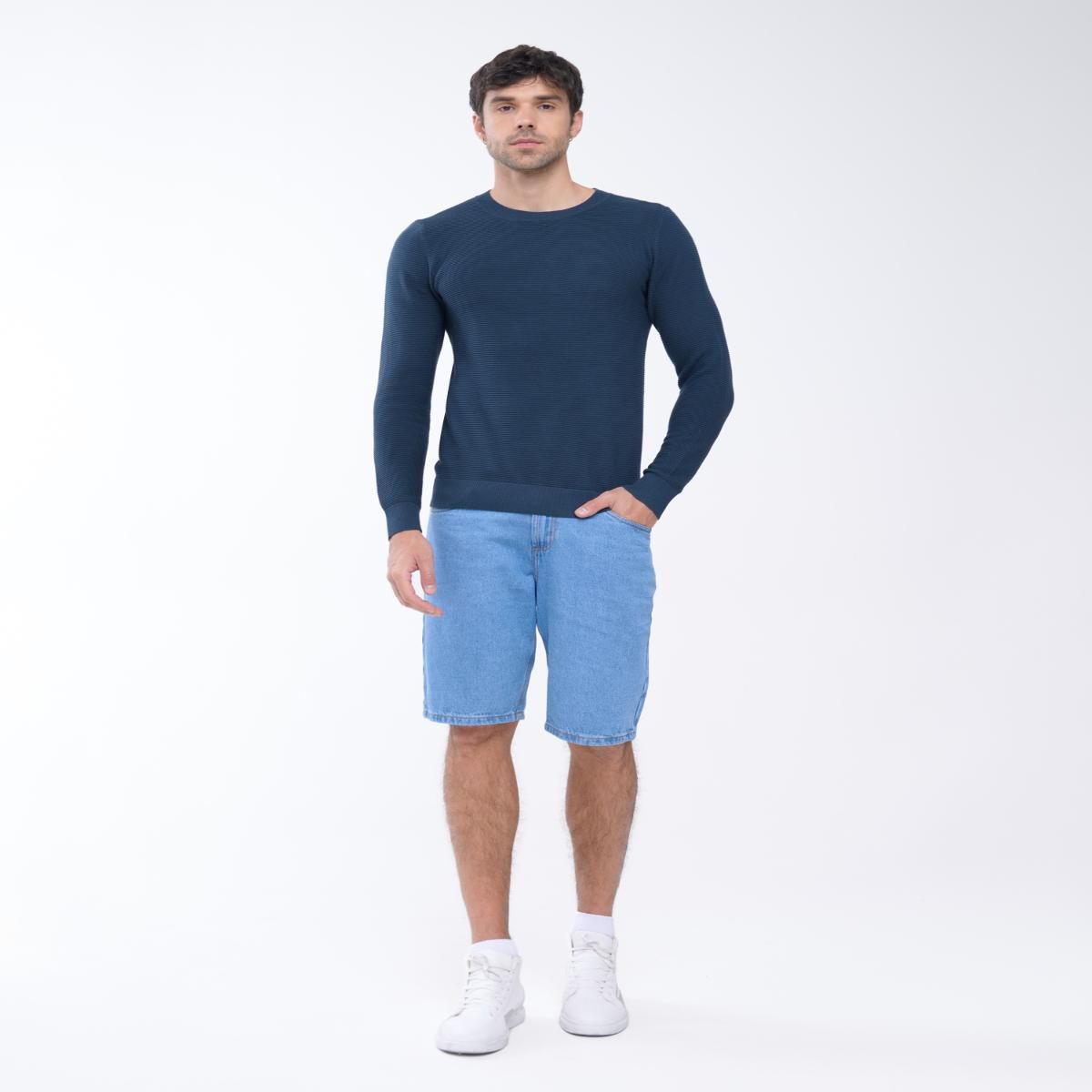 SEVEN SEVEN - Saco Para Hombre Cuello Redondo Color Azul Oscuro Marca Seven Seven #45330222