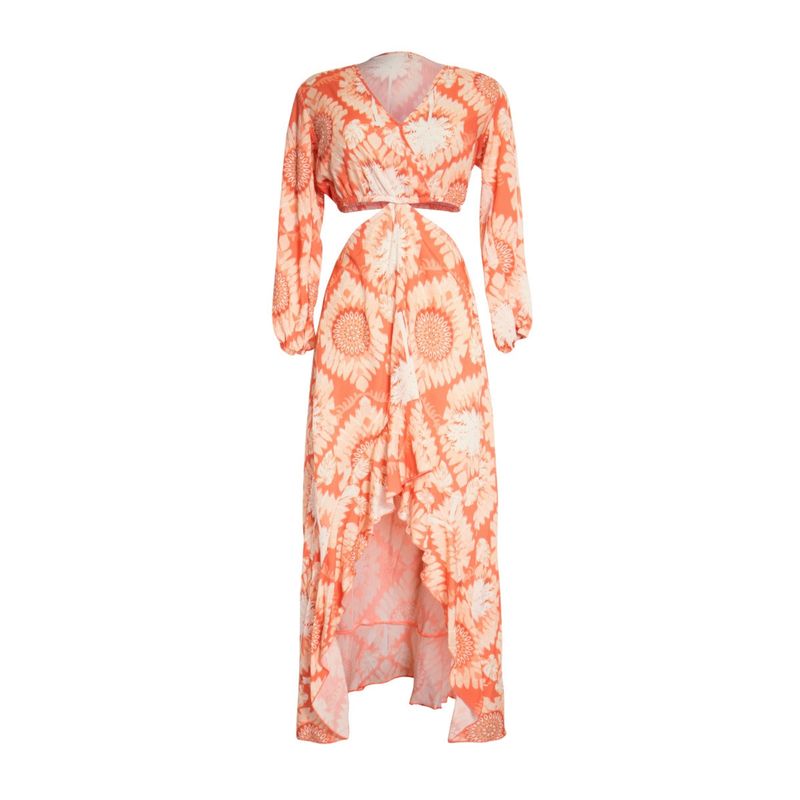 FIORY - VESTIDO LARGO  MUJER MANDARINA FIORY 3103