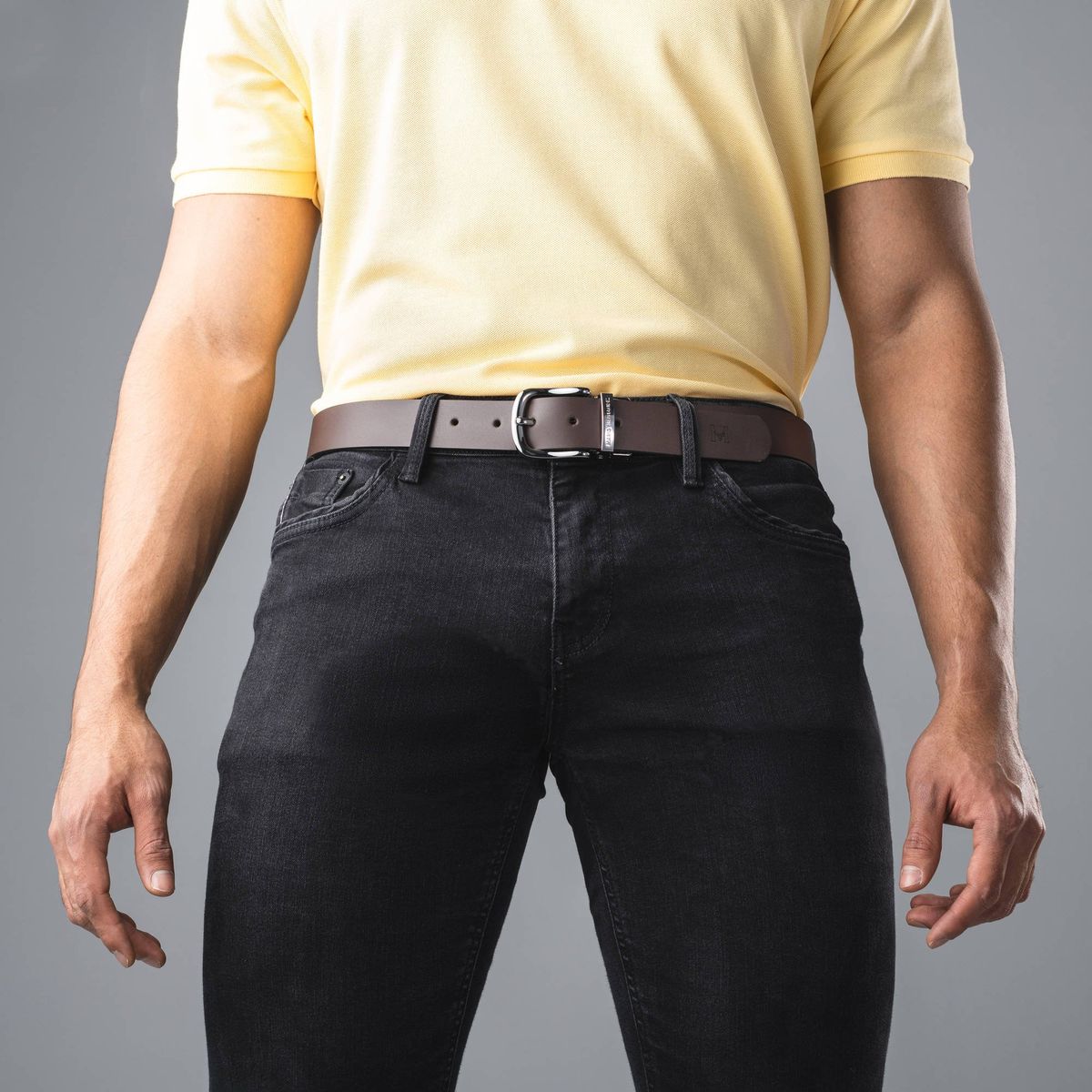 MARIO HERNANDEZ - Cinturón Casual Mario Café Lt