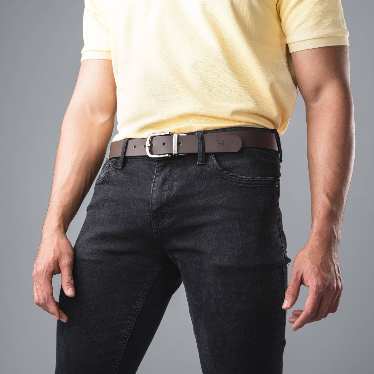 MARIO HERNANDEZ - Cinturón Casual Mario Café Lt