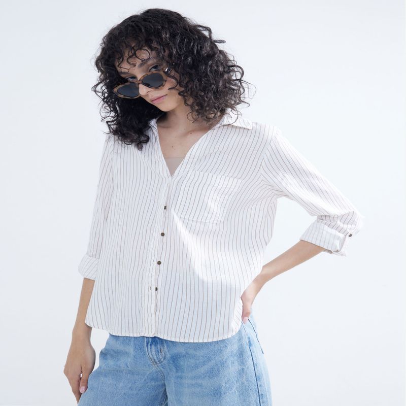 SEVEN SEVEN - Blusa Para Mujer Manga Larga Color Beige Marca Seven Seven #28123888