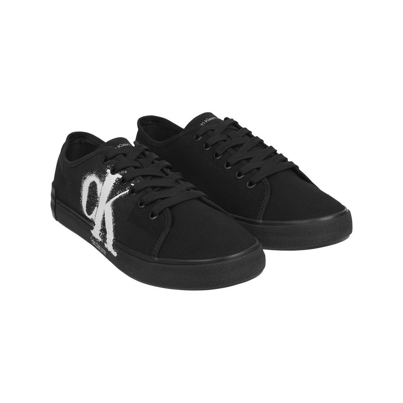 CALVIN KLEIN - Tenis negro bajos vulcanizados Calvin Klein