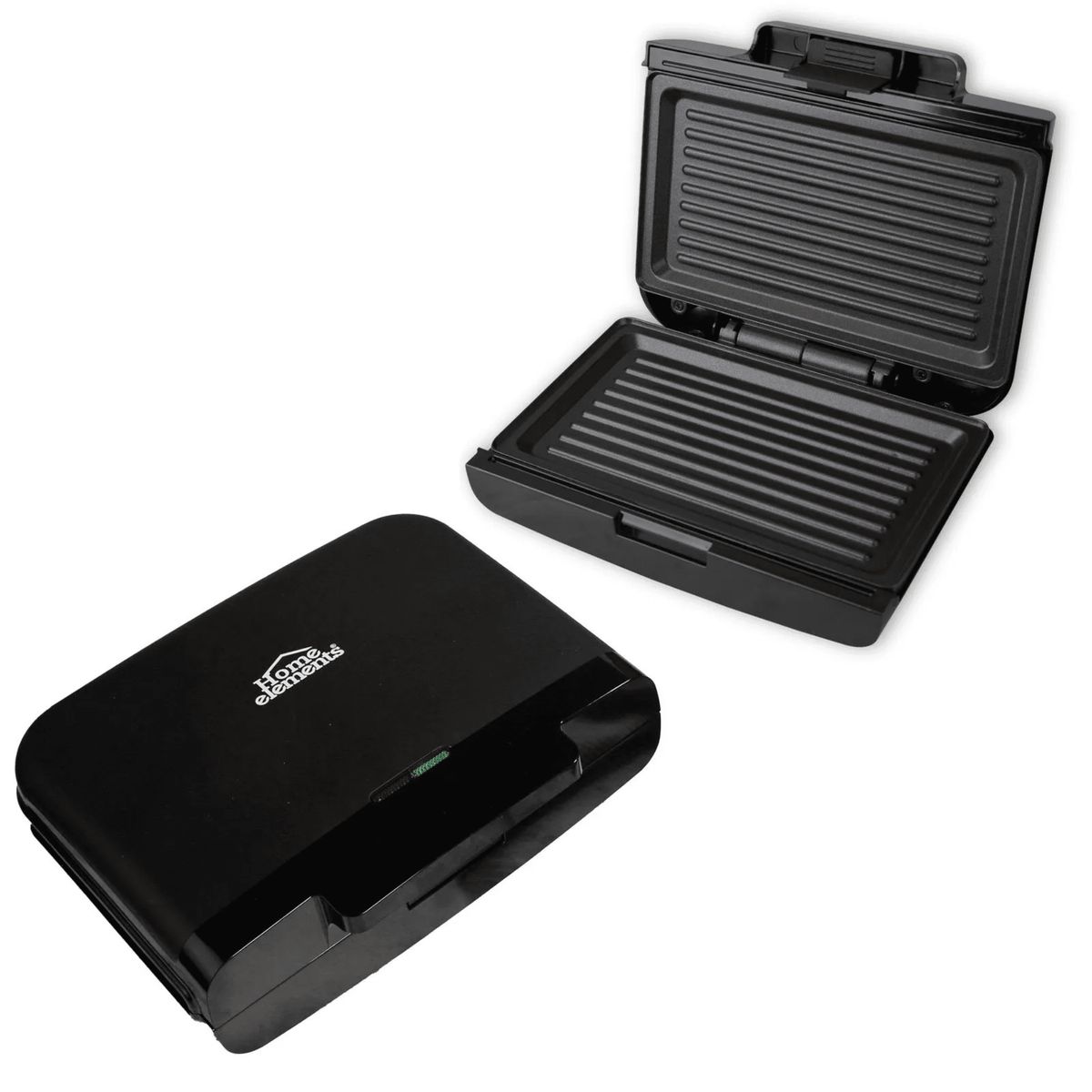 HOME ELEMENTS - Sanduchera Panini Grill Home Elements  Negro