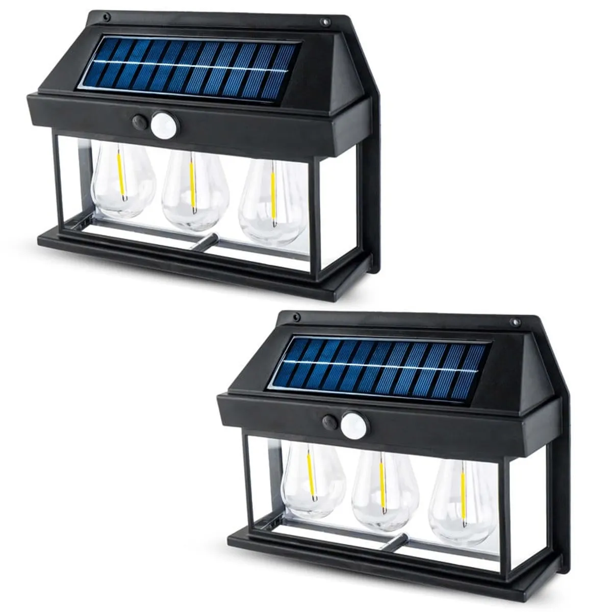 ENERGY PLUS - Set x2 Lámpara Solar de Pared LED con Sensor de Movimiento