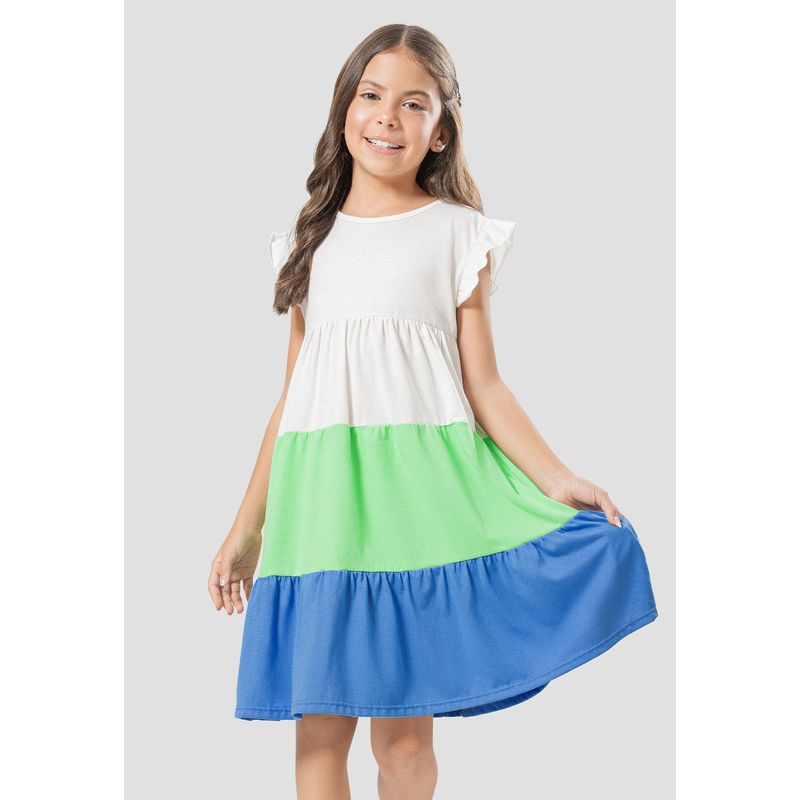 MARKETING PERSONAL - Vestido Infantil Femenino Multicolor Mp 100506