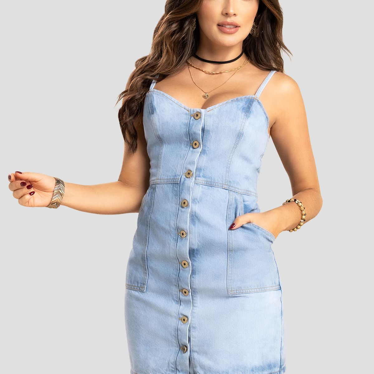 MARKETING PERSONAL - Vestido Corto Mujer Azul Mp 104345