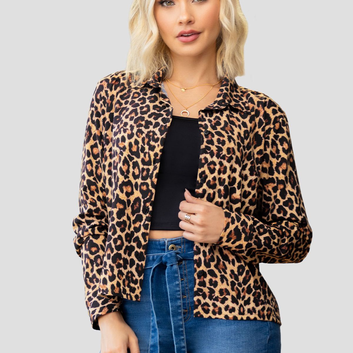 MARKETING PERSONAL - Camisa Mujer Animal-Print Mp 104369