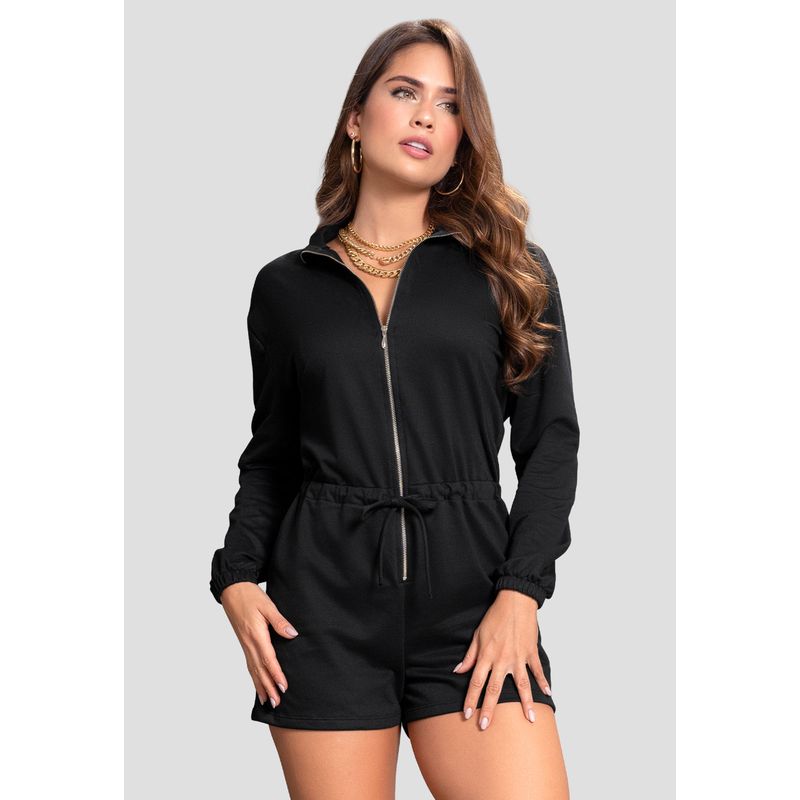 ATYPICAL - Enterizo Corto Mujer Negro Atypical 103749