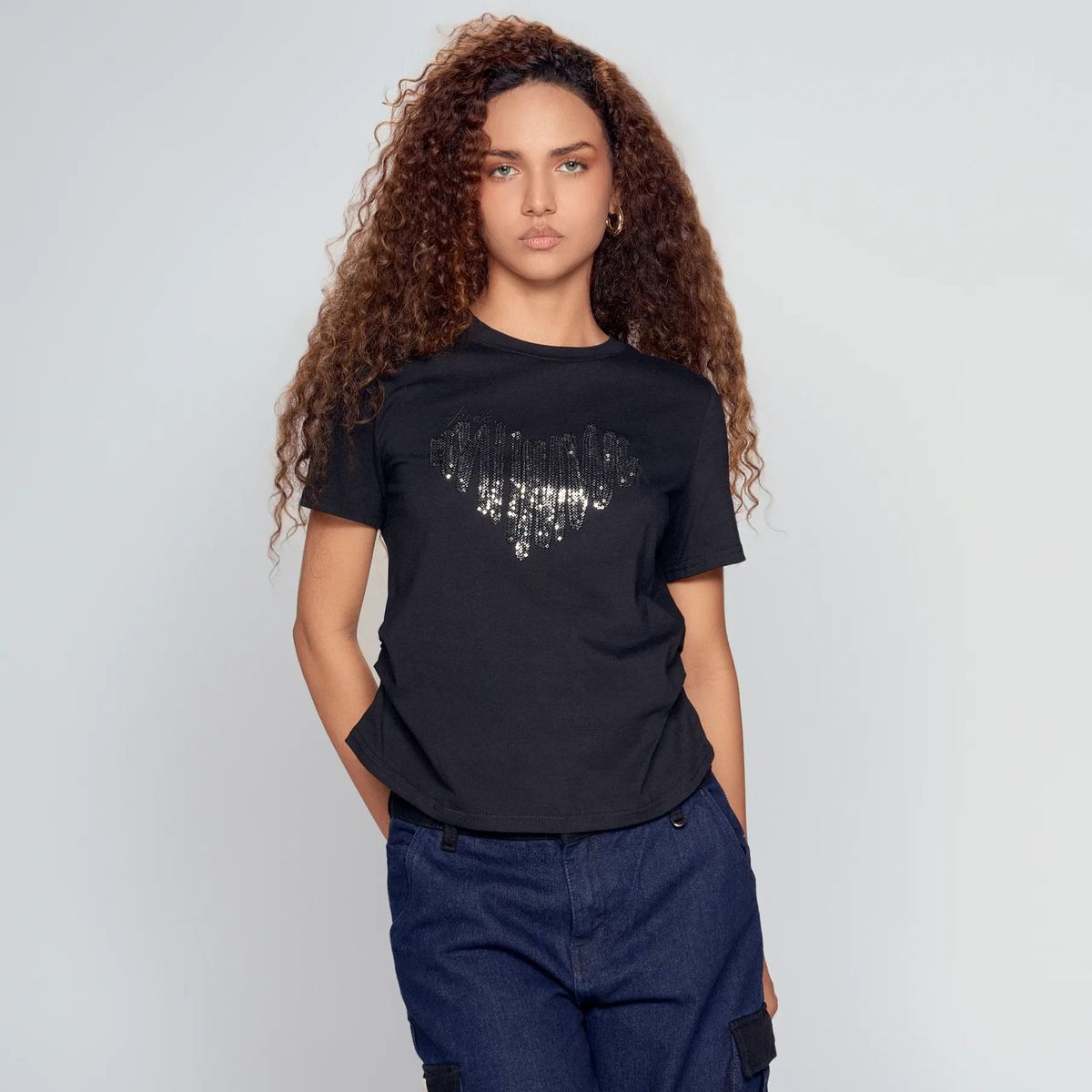 DEREK - Camiseta Unicolor Con Estampado Para Mujer Derek