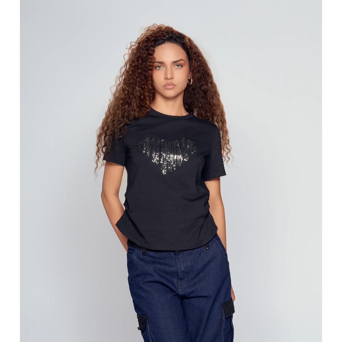 DEREK - Camiseta Unicolor Con Estampado Para Mujer Derek