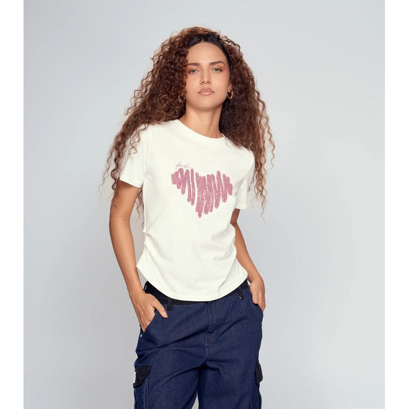 DEREK - Camiseta Unicolor Con Estampado Para Mujer Derek