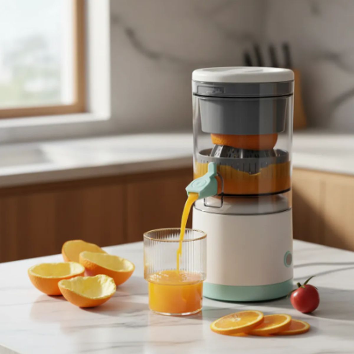 INFANTILES CAJUROMIX - Exprimidor Eléctrico Recargable Jugo Fresco Al Instante