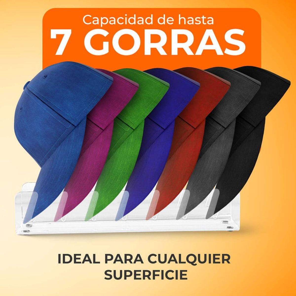 ENERGY PLUS - Organizador de Gorras y Cachuchas Acrílico Diseño Moderno