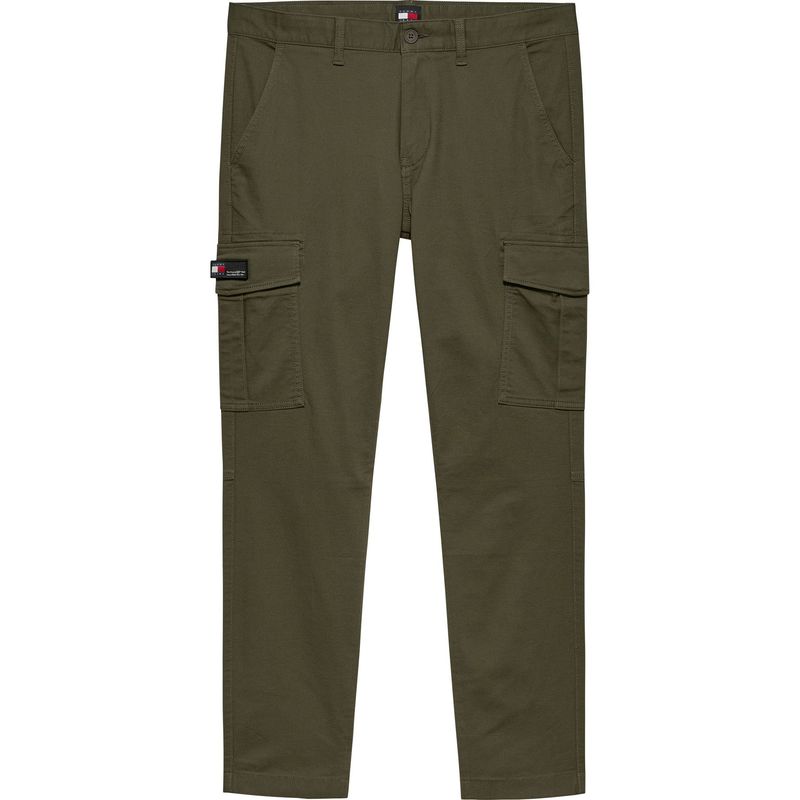 TOMMY HILFIGER - Pantalón verde Austin cargo con parche Tommy Jeans
