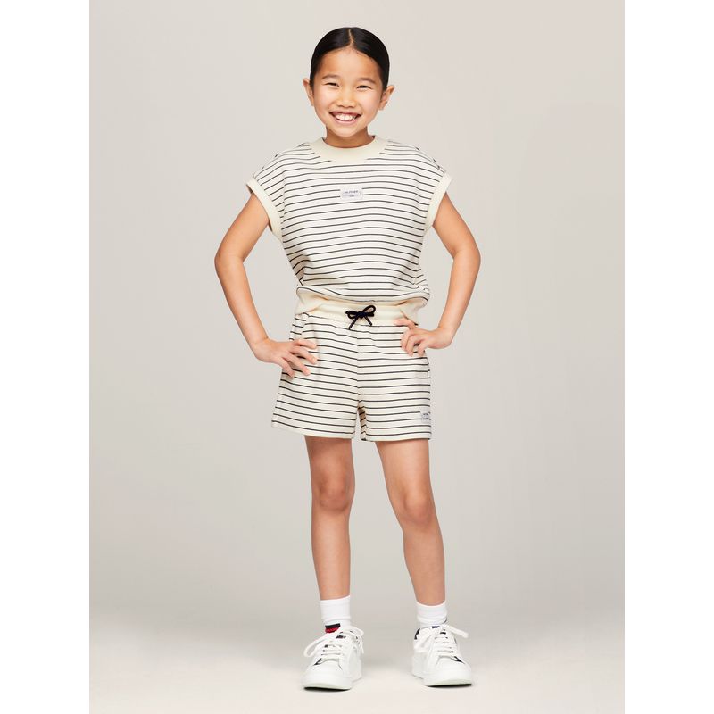 TOMMY HILFIGER - Camiseta negra y pantaloneta 1985 de piqué Tommy Hilfiger