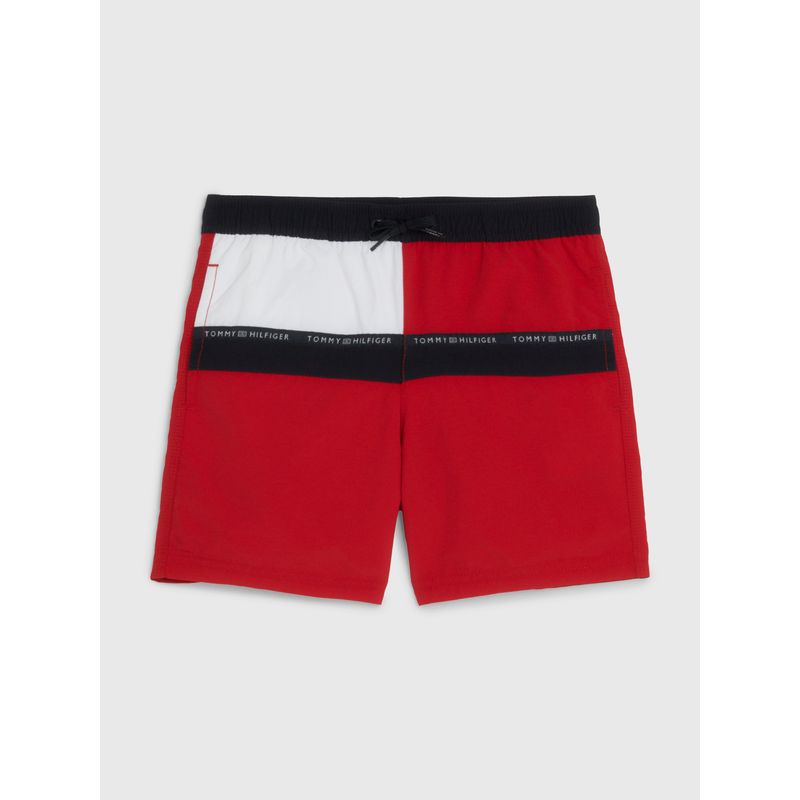 TOMMY HILFIGER - Pantaloneta de Baño Roja Medium De Niño Tommy Hilfiger