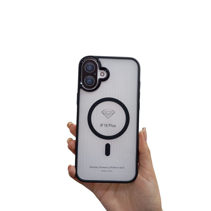 GENERICO - Estuche case Matte Con magsafe Para Iphone 16 Negro