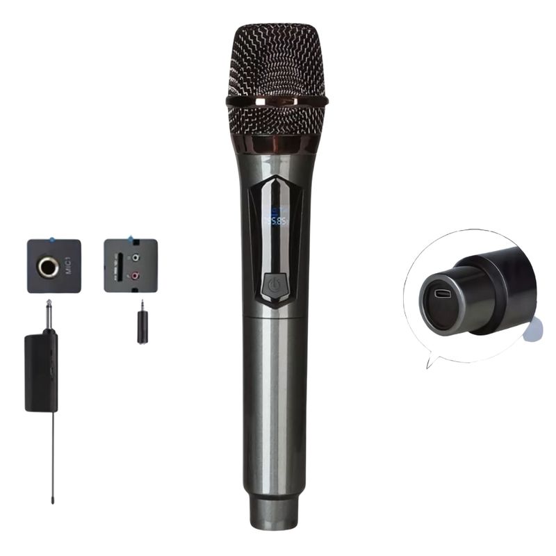 GENERICO - Microfono Inalambrico Profesional Dx-u801 Con Receptor Uhf