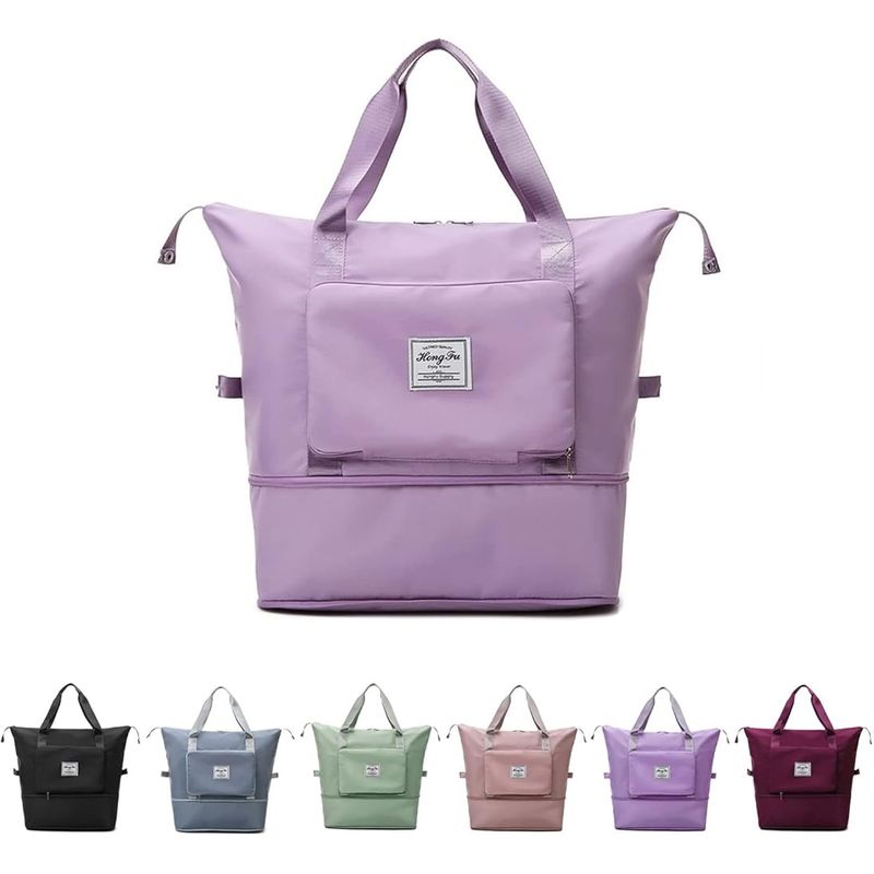 GENERICO - Bolso De Viaje Plegable Impermeable Gran Capacidad lila