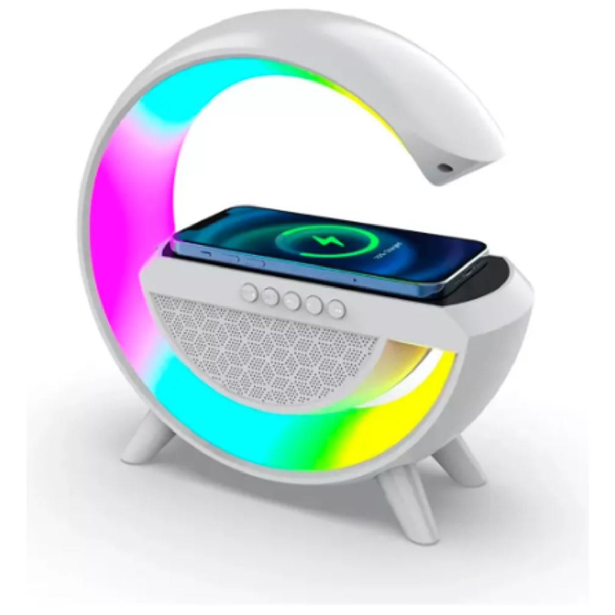 GENERICO - Parlante Lampara Inteligente G Portátil Bluetooth Blanca 5v