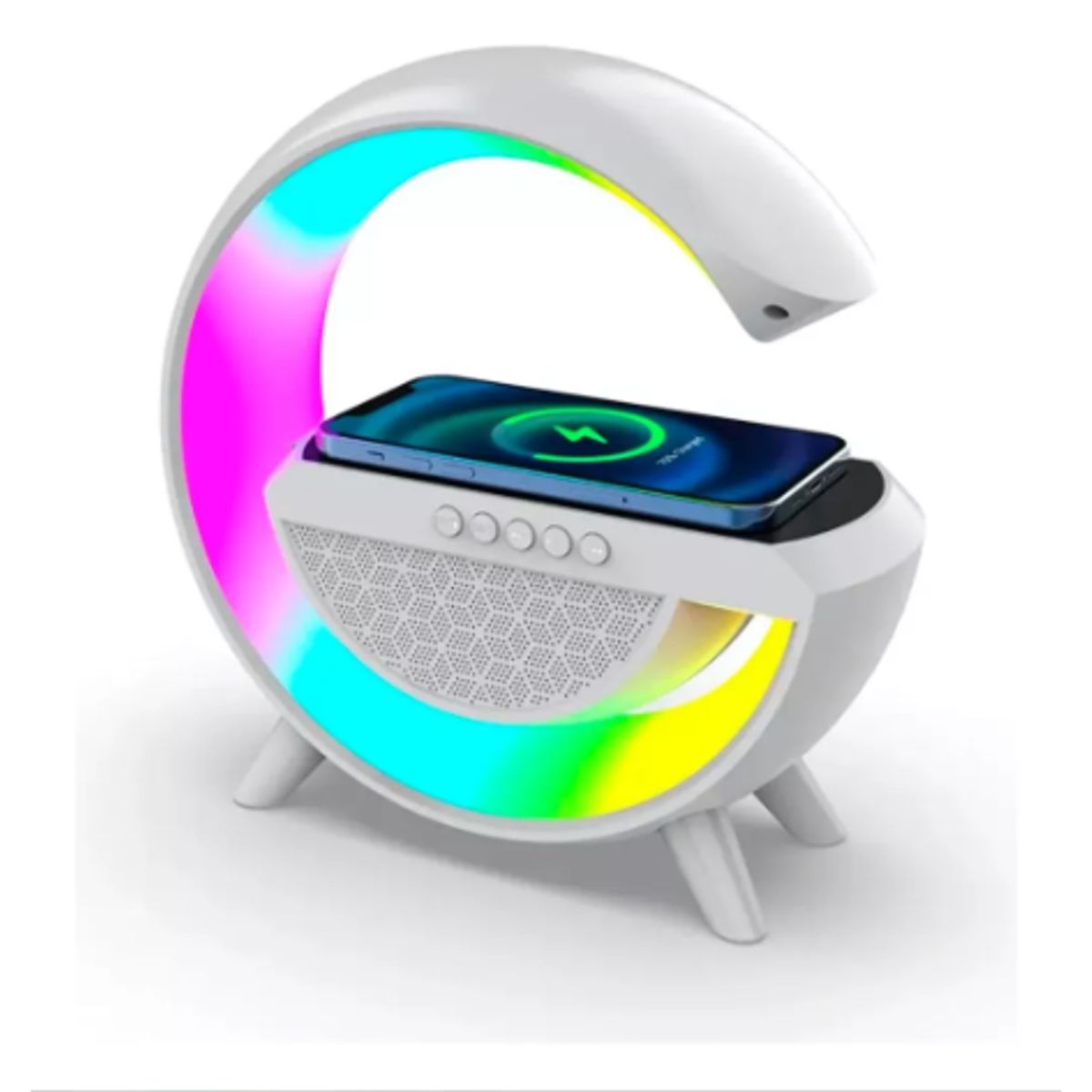 GENERICO - Parlante Lampara Inteligente G Portátil Bluetooth Blanca 5v