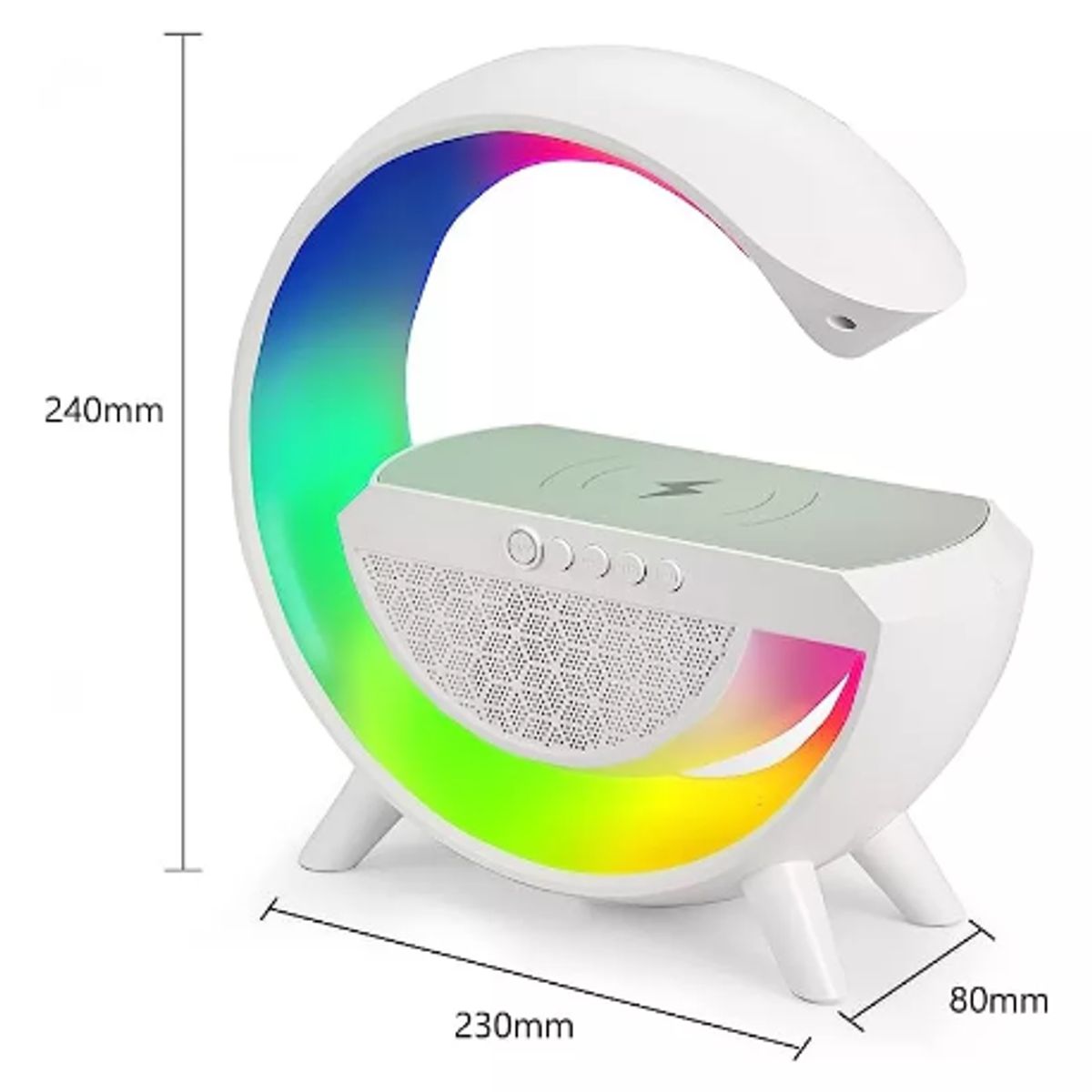 GENERICO - Parlante Lampara Inteligente G Portátil Bluetooth Blanca 5v