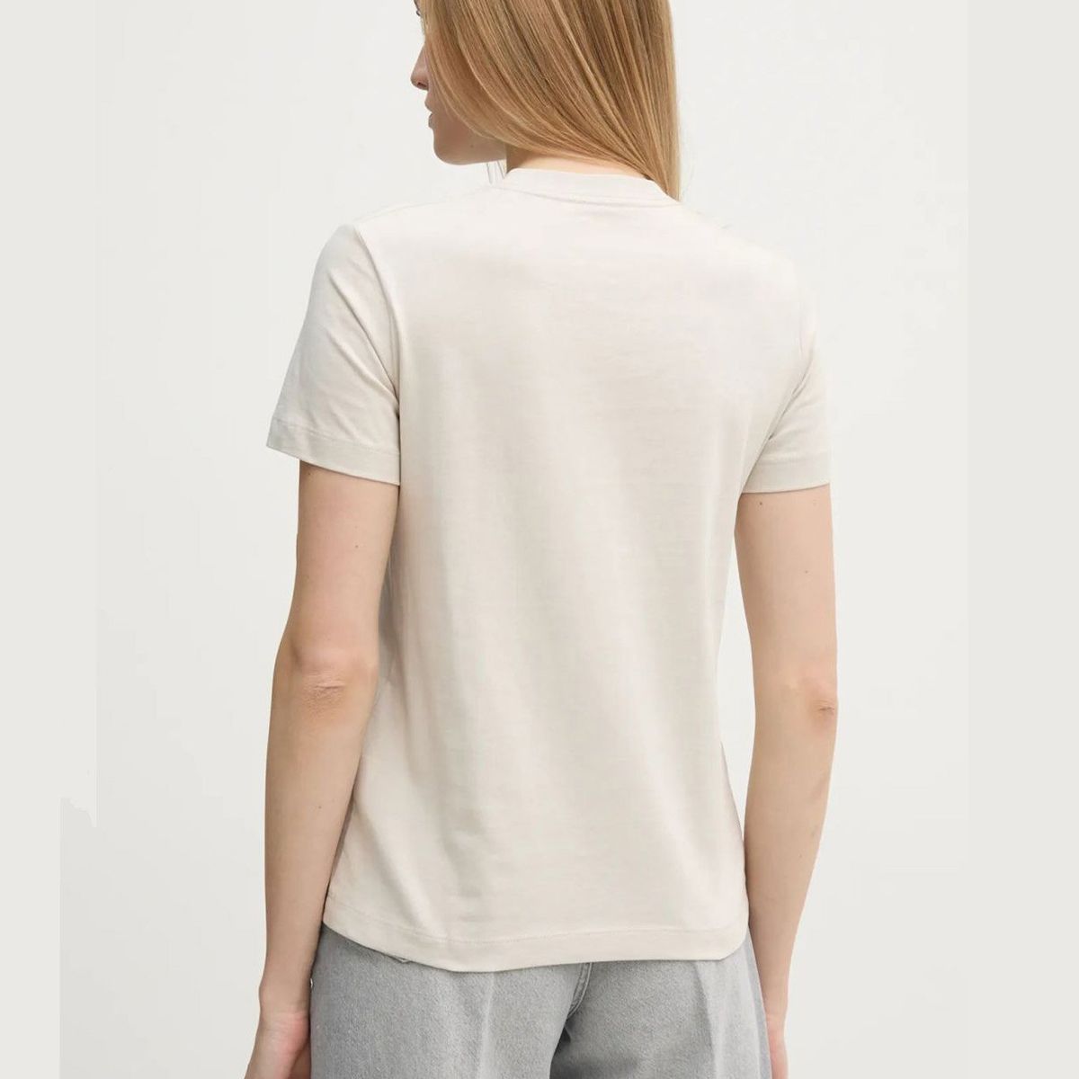 CALVIN KLEIN - Camiseta blanca regular con monograma brillante Calvin Klein