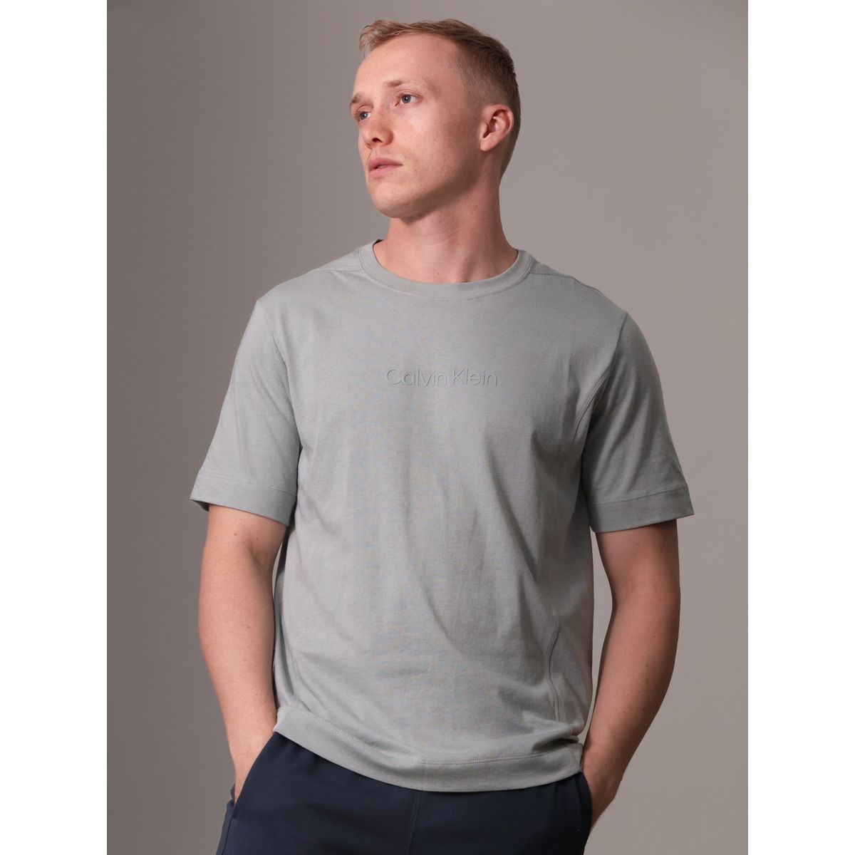 CALVIN KLEIN - Camiseta gris manga corta Calvin Klein