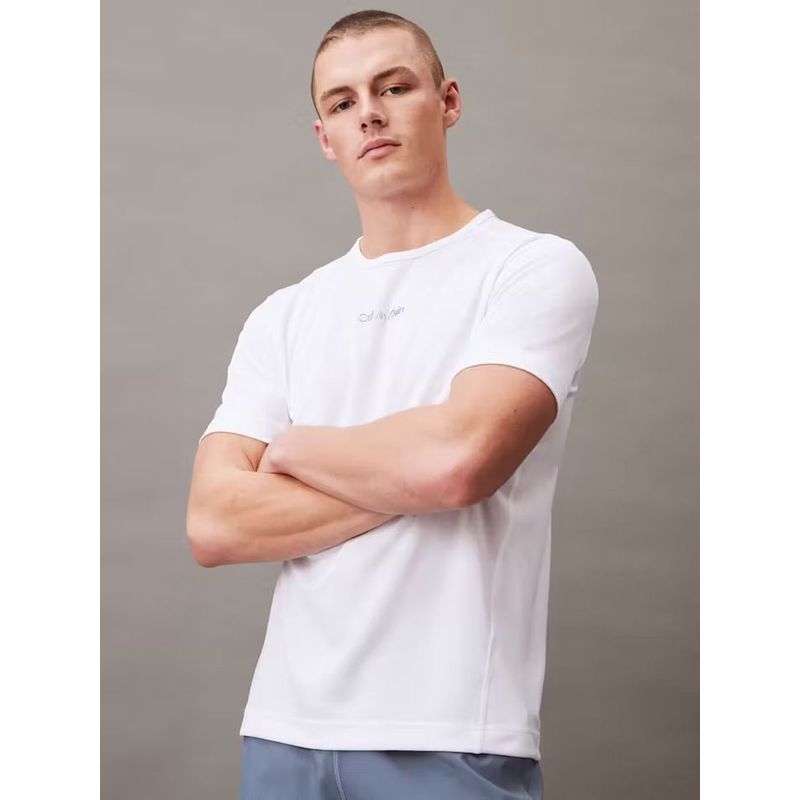 CALVIN KLEIN - Camiseta blanca modern sport crewneck Calvin Klein