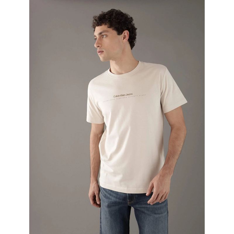 CALVIN KLEIN - Camiseta blanca con logo pequeño Calvin Klein