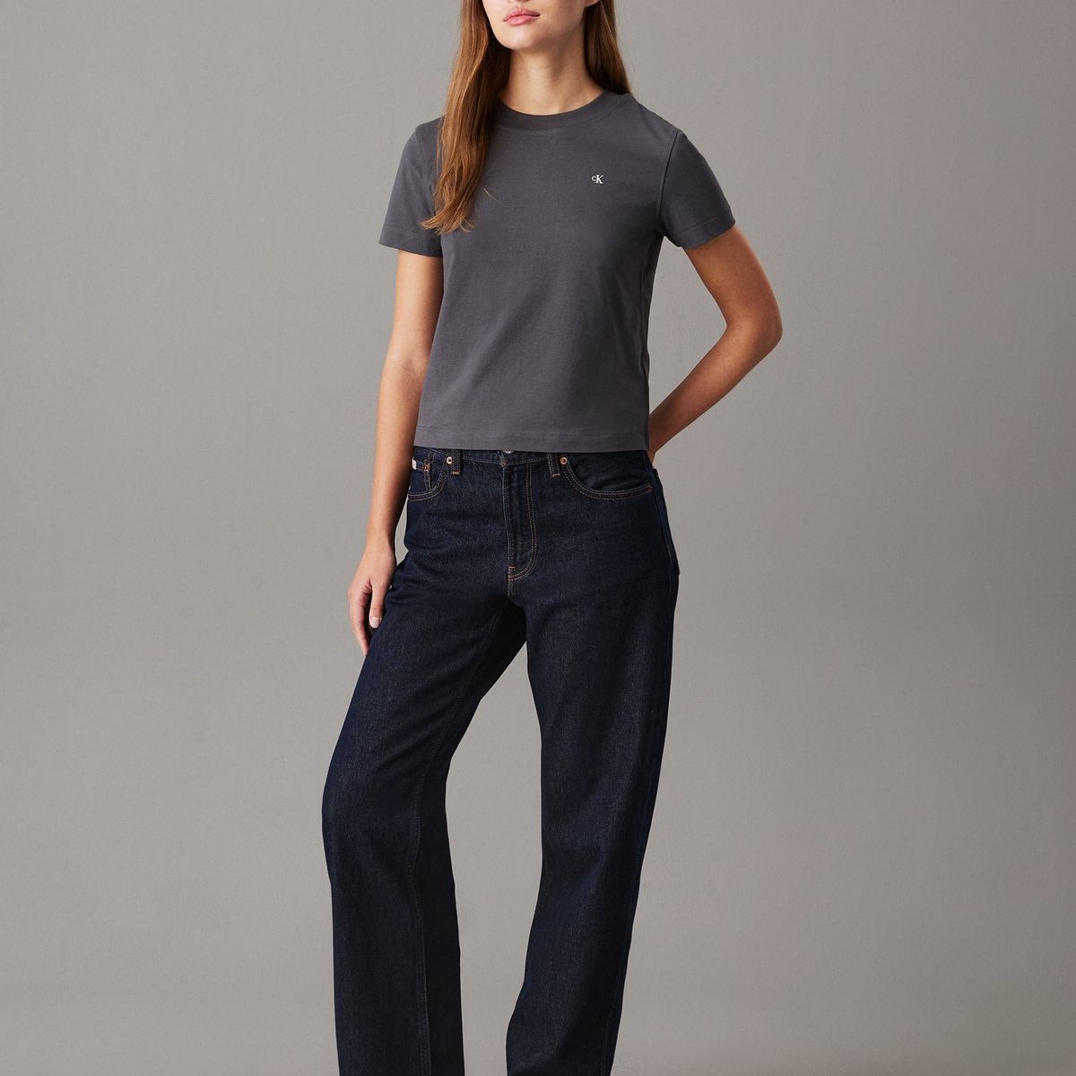 CALVIN KLEIN - Camiseta negra relaxed con estampado en la espalda Calvin Klein