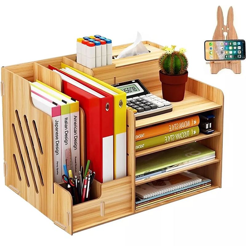 ONE PIXEL - Organizador De Escritorio Con Cerradura Y Caja De Pañuelos